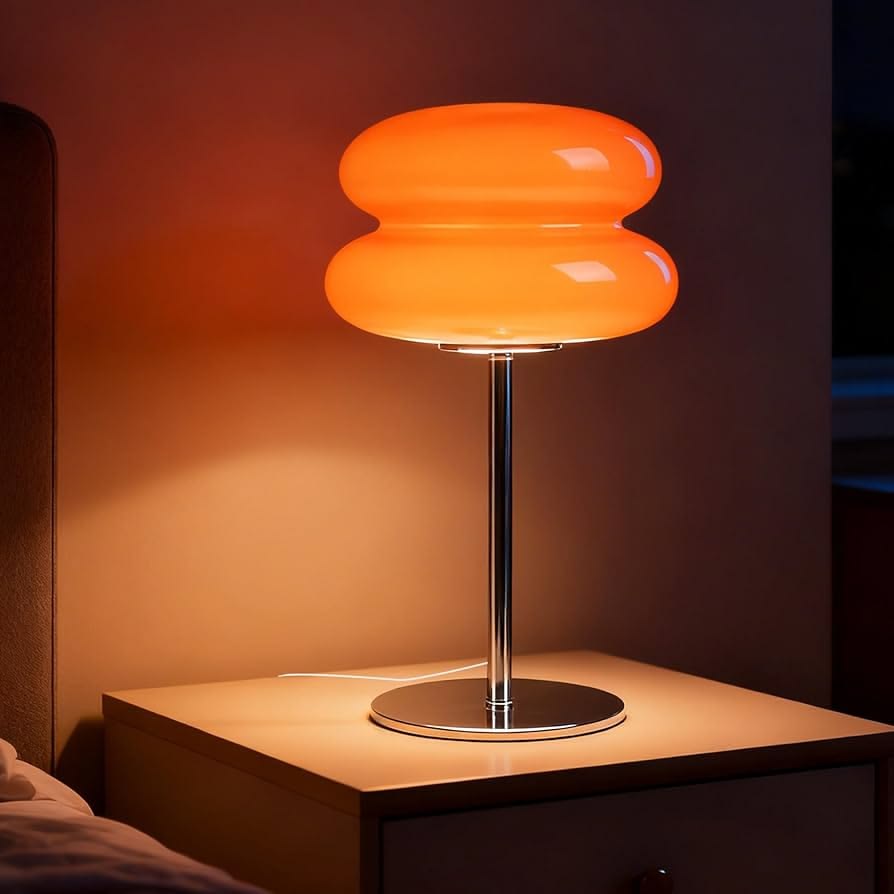 Lámpara Naranja Vintage